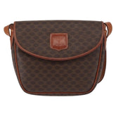 Celine Vintage Macadam Shoulder Bag Canvas and Leather