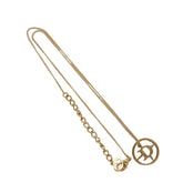 Christian Dior D logo Pendant Necklace Metal