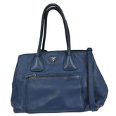 Prada Front Pocket Wing Convertible Tote Vitello Daino