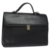 Burberry Convertible Briefcase Leather with London Check Coated Canvas