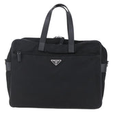 Prada Convertible Front Zip Briefcase Tessuto with Saffiano Leather