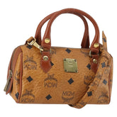 MCM Visetos Handbag Canvas and Leather