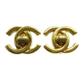 Chanel CC Turnlock Clip-On Earrings Metal