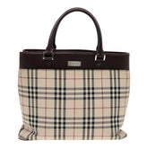 Burberry Nova Check Tote Canvas and Leather