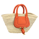 Chloe Marcie Basket Bag Raffia and Leather