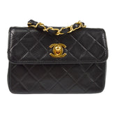 Chanel Vintage CC Chain Flap Bag Quilted Leather