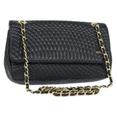 Bally Vintage Chain Shoulder Bag Quilted Leather