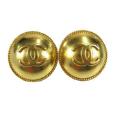 Chanel CC Round Earrings Metal