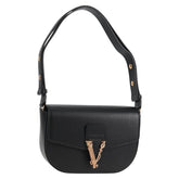 Versace Virtus Flap Messenger Bag Leather