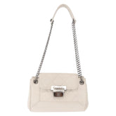 Chanel Accordion Push Lock Flap Bag Quilted Caviar