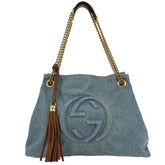 Gucci Soho Chain Strap Shoulder Bag Denim