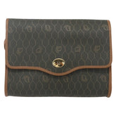 Christian Dior Vintage Honeycomb Flap Crossbody Bag Coated Canvas