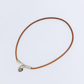 Hermes Annee Mediterranee Cadena Charm Necklace Metal and Leather