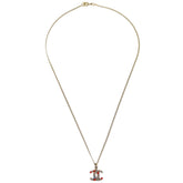 Chanel Rainbow CC Pendant Necklace Metal and Crystals