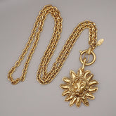 Chanel Vintage Lion Station Long Necklace Metal