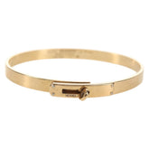 Hermes Kelly Bracelet 18K Yellow Gold and Pave Diamonds