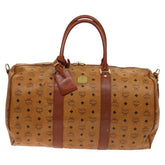 MCM Visetos Handbag Canvas and Leather