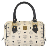 MCM Visetos Handbag Canvas and Leather