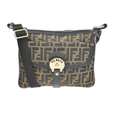 Fendi Chef Zip Crossbody Bag Zucca Canvas