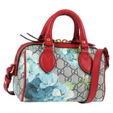 Gucci Convertible Boston Bag Blooms Print GG Coated Canvas