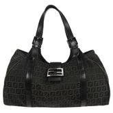 Fendi Belted Shoulder Bag Zucchino Canvas