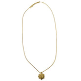 Chanel Vintage CC Ball Pendant Necklace Metal and Enamel