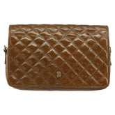 Bally Vintage Chain Shoulder Bag Quilted Patent leather