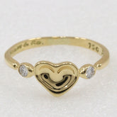 Tiffany & Co. Elsa Peretti Full Heart Ring 18K Yellow Gold with Diamond