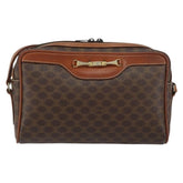 Celine Vintage Macadam Shoulder Bag Canvas and Leather