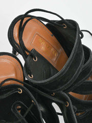 Aquazzura Suede Cutout Accent Slingback Sandals
