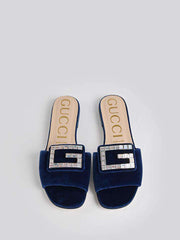 Gucci Crystal G Slide Sandals
