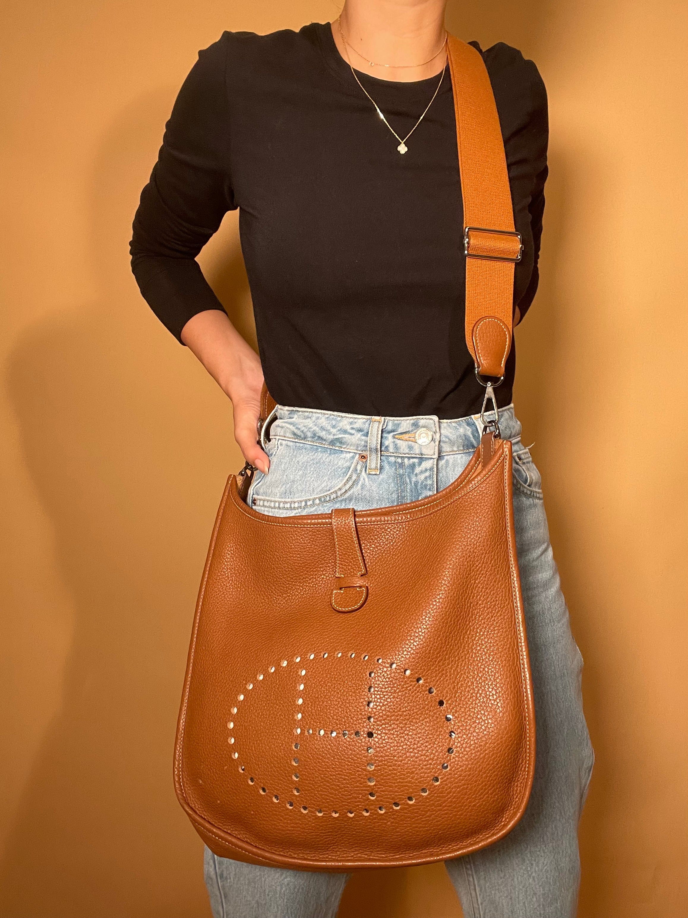 Evelyne 29 bag in brown leather