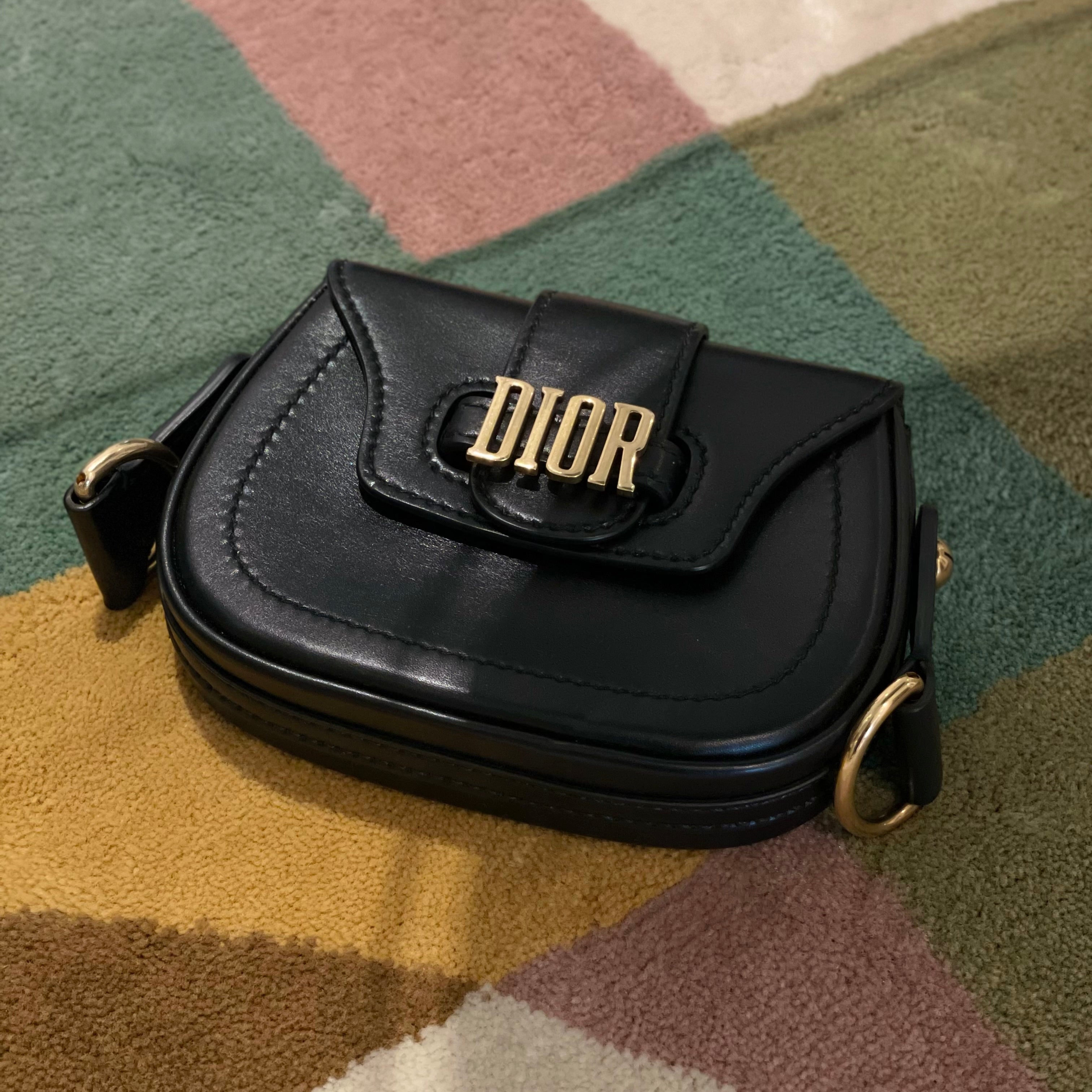 Christian Dior Mini Gallop Sling Bag 1ADBO022YKK_H00N R, Black, One Size