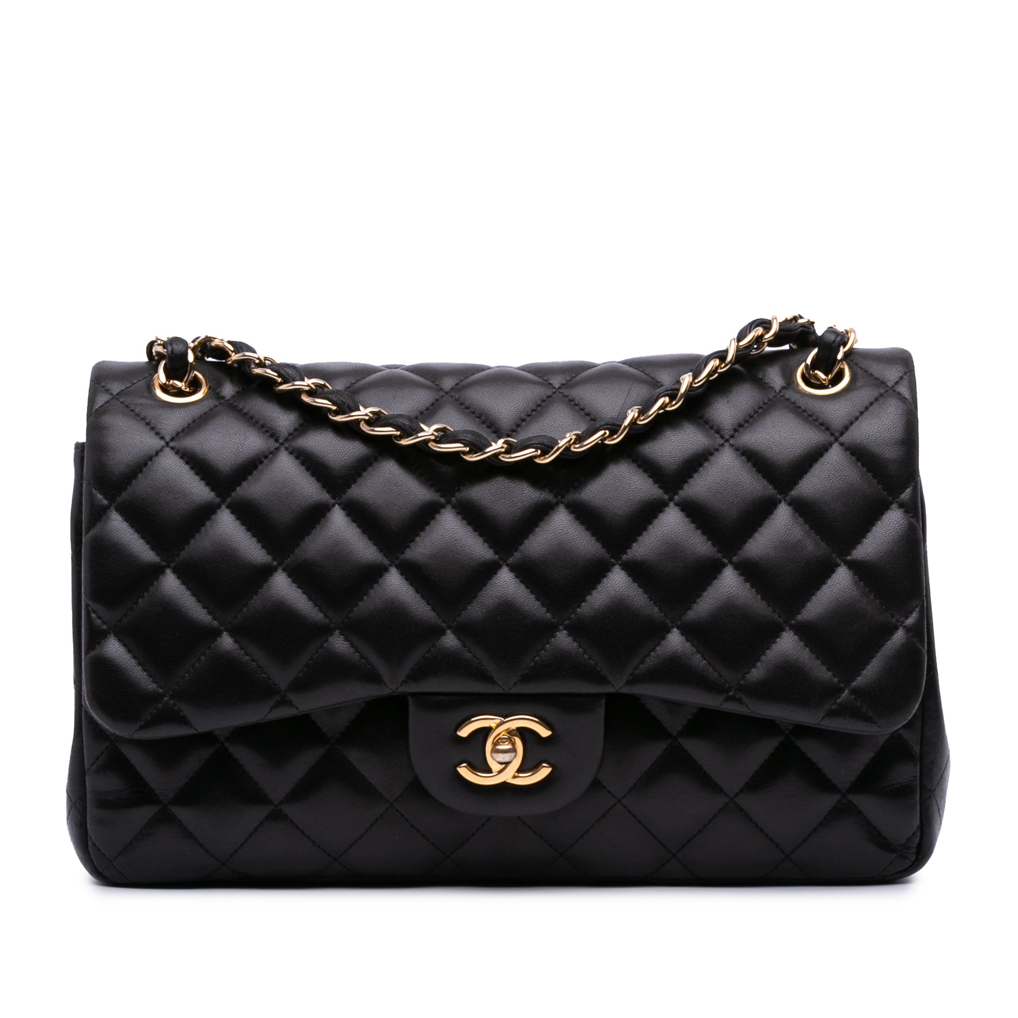 Jumbo Classic Lambskin Double Flap
