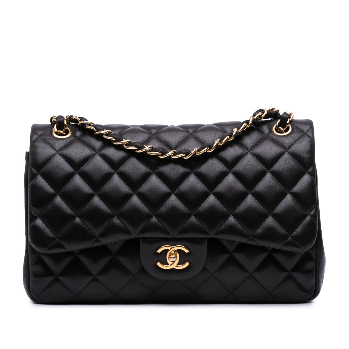 Jumbo Classic Lambskin Double Flap