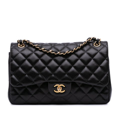 Jumbo Classic Lambskin Double Flap