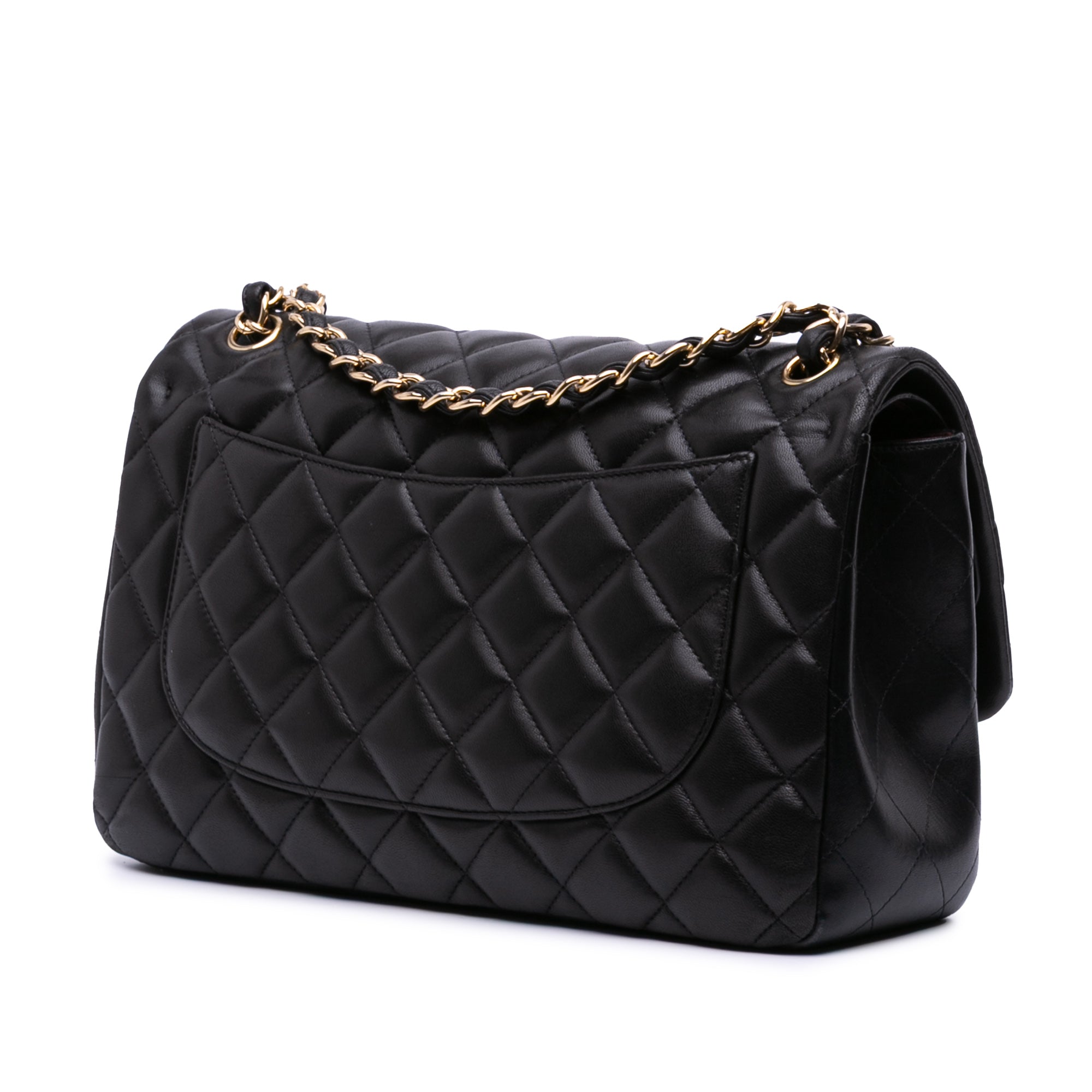 Jumbo Classic Lambskin Double Flap