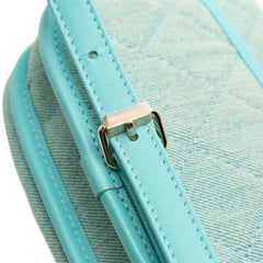 Mini CC Quilted Denim Messenger Flap