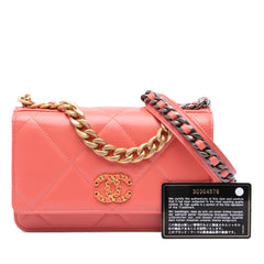 Quilted Lambskin 19 Wallet on Chain