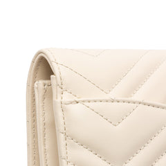 GG Marmont Matelasse Leather Flap Clutch