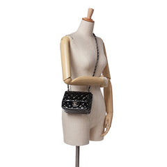 Mini Square Classic Patent Single Flap