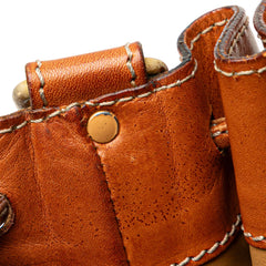 Macadam Coated Canvas Drawstring Bucket Bag