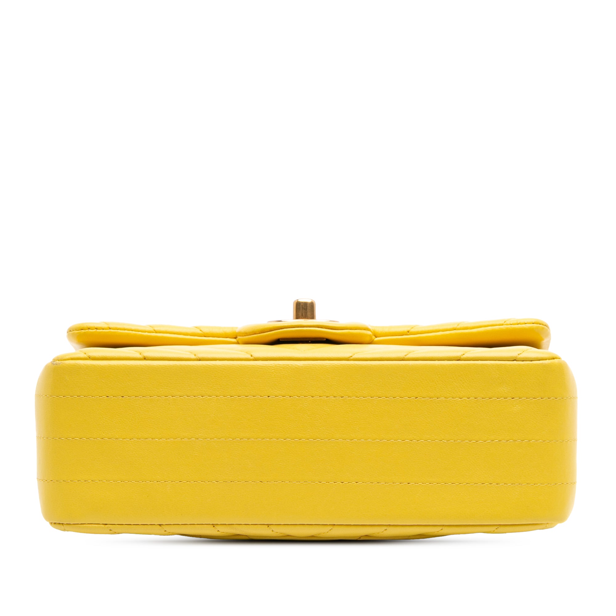 Mini Rectangular Classic Chevron Lambskin Single Flap