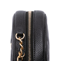 Caviar CC Filigree Round Clutch with Chain