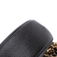Caviar CC Filigree Round Clutch with Chain