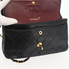 Chanel Vintage Square Classic Double Flap Bag Quilted Leather
