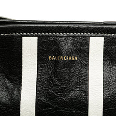 Small Lambskin Barbes Striped Patwork Zip Pouch