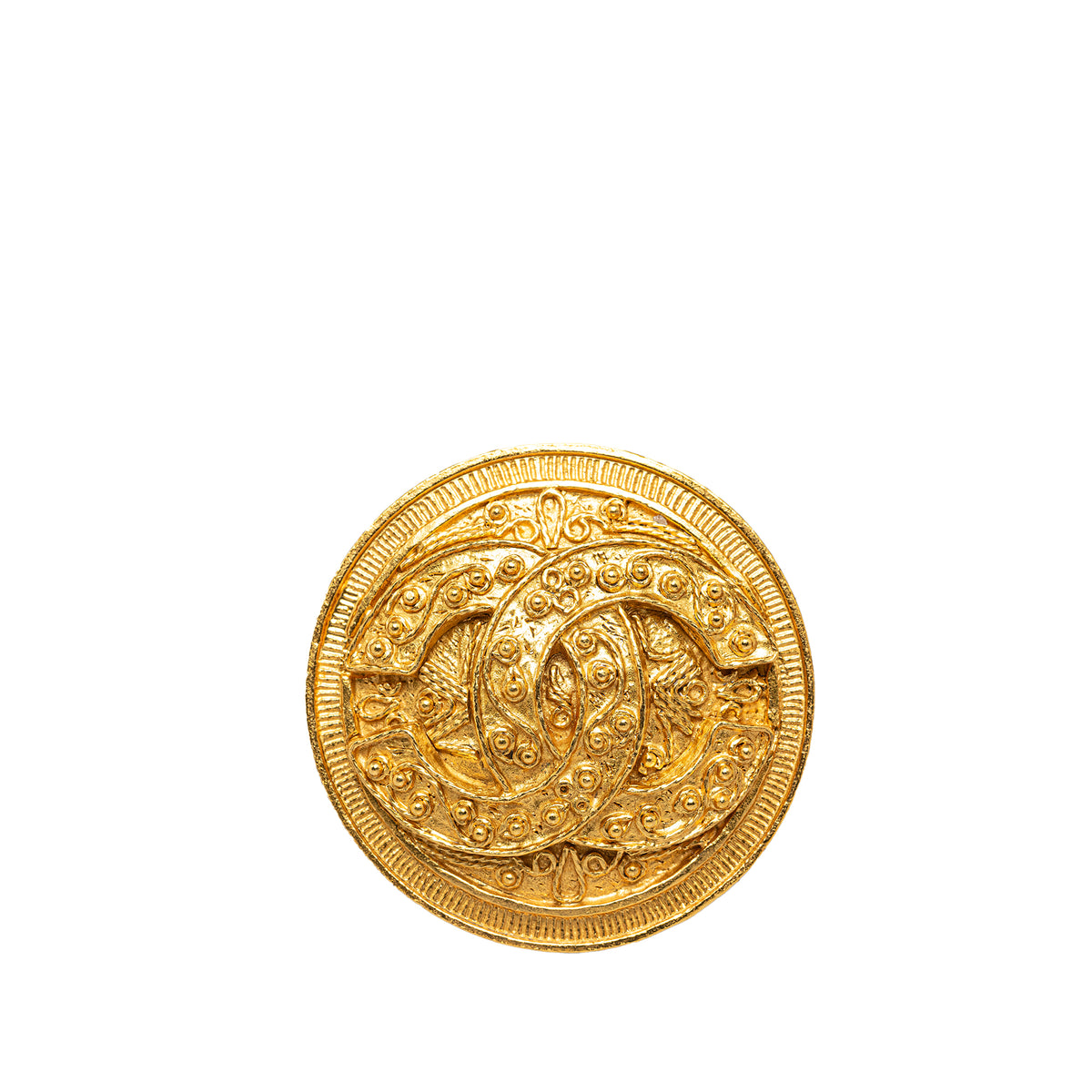 CC Round Brooch