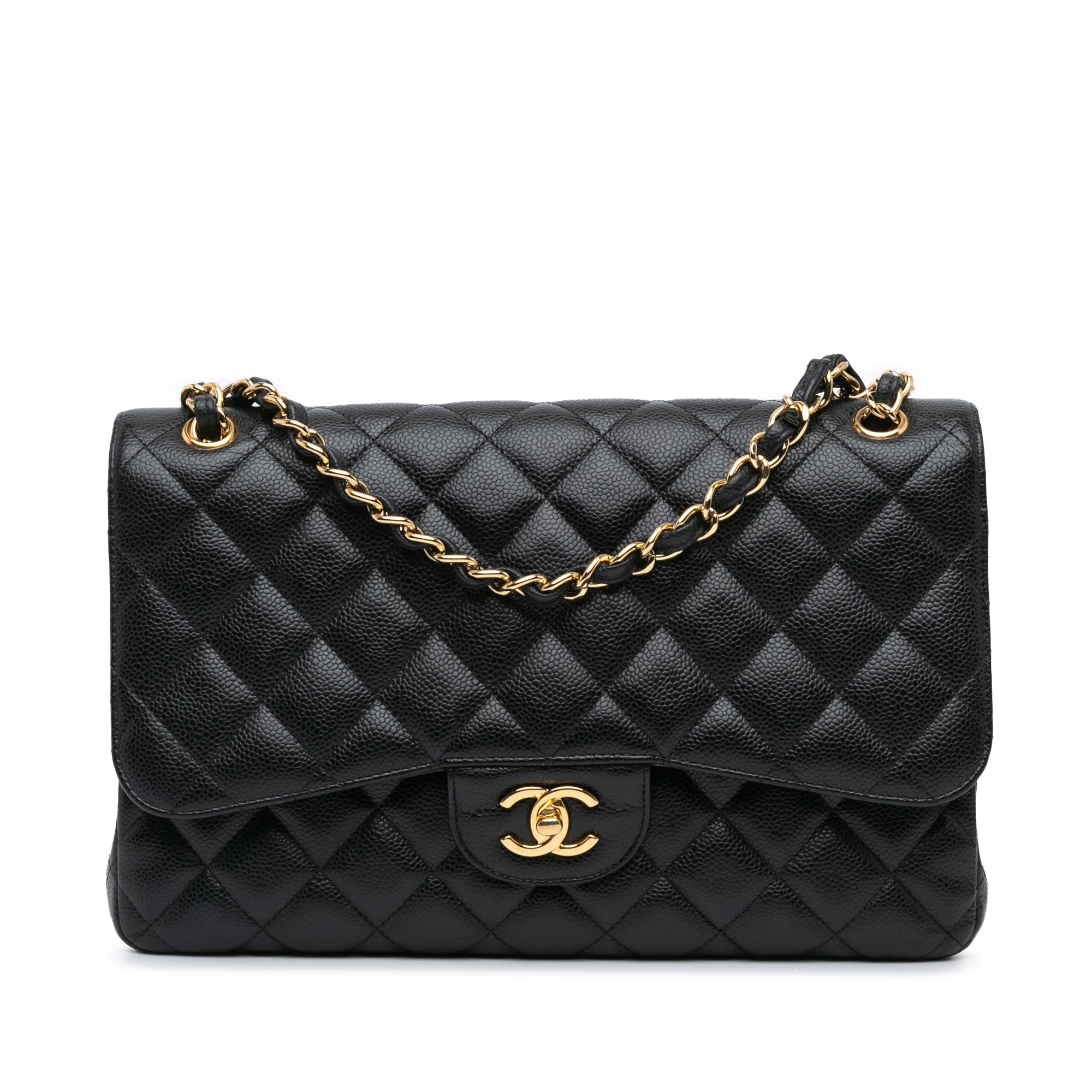 Jumbo Classic Caviar Double Flap