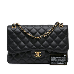 Jumbo Classic Caviar Double Flap